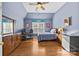 Bright bedroom with hardwood floors and built-in dresser at 157 Montibello Dr, Mooresville, NC 28117