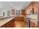 Kitchen with stainless steel appliances and granite countertops at 157 Montibello Dr, Mooresville, NC 28117