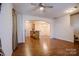 Living room with hardwood floors and an open floor plan to the kitchen at 4309 Macey Ln, Rock Hill, SC 29732