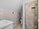 Bathroom with shower and toilet at 922 Clover Park Dr, Clover, SC 29710