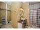 Updated bathroom with a modern vanity and shower at 408 W 5Th Ave, Gastonia, NC 28052