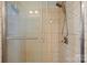 Clean shower with tiled walls and glass enclosure at 4848 Kiser Island Dr, Terrell, NC 28682