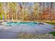 Inviting kidney-shaped pool surrounded by a stone patio and lush landscaping at 123 Streamwood Rd, Troutman, NC 28166