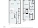 Two-story floor plan with open living area and two bedrooms at 9232 Widden Way, Charlotte, NC 28269