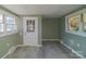 Dining room with light green walls and tile flooring at 1876 Nc Hwy 73 Hwy, Iron Station, NC 28080