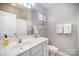 Clean bathroom with white vanity and shower/tub combo at 314 Sugar Ridge Ct, Fort Mill, SC 29708