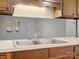 Clean kitchen sink with chrome faucet and wood cabinets at 124 Ashleigh Ct, Fort Mill, SC 29715