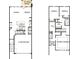 Two-story floor plan, 2-car garage, 3 bedrooms, 2.5 bathrooms, open concept at 153 Halite Ln, Waxhaw, NC 28173