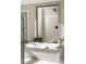 Spa-like bathroom featuring a soaking tub, shower, and a large vanity mirror at Lot 51 Watercourse Way # Covington, Belmont, NC 28012