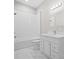 Clean bathroom with white subway tile, a white vanity, and a bathtub at 3332 York Hwy, Gastonia, NC 28052