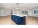 Open concept kitchen with large island and hardwood floors at 3700 Pinecrest Dr, Gastonia, NC 28056