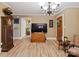 Living room with hardwood floors and TV at 4356 Charles Raper Jonas Hwy, Alexis, NC 28006