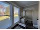 Main bathroom with a double vanity and walk-in shower at 4541 Hall Dairy Rd, Claremont, NC 28610