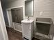 Clean bathroom with sink, toilet and cabinet at 4541 Hall Dairy Rd, Claremont, NC 28610