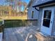 Wooden deck with railing overlooking the backyard at 4541 Hall Dairy Rd, Claremont, NC 28610