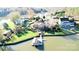 Aerial view of a waterfront home with a private dock and lush landscaping at 121 48Th Ne Ave, Hickory, NC 28601