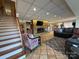 Spacious basement living area featuring a stone fireplace and comfortable seating at 121 48Th Ne Ave, Hickory, NC 28601