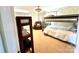 Bedroom with bunk beds and a relaxing armchair at 121 48Th Ne Ave, Hickory, NC 28601