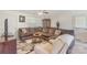 Living room with sectional sofa and built-in shelving at 1314 Frederick St, Shelby, NC 28150