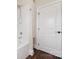 Bathroom with white subway tile shower and tub at 2988 Old Salisbury Concord Rd, Concord, NC 28025