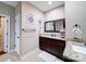 Bathroom with double vanity and granite countertops at 432 Zelkova St # 38, York, SC 29745