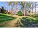 Large backyard with lush grass and trees providing shade at 608 Hanover Dr, Shelby, NC 28150