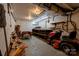Basement workshop with storage and lawnmower at 608 Hanover Dr, Shelby, NC 28150
