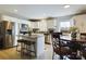 Modern kitchen with island, stainless steel appliances, and white cabinets at 3215 24Th Ne St, Hickory, NC 28601