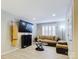 Living Room with sectional sofa, large TV, and floor-to-ceiling windows at 3215 24Th Ne St, Hickory, NC 28601