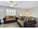 Living room with two sofas, decorative pillows, and wood-look flooring at 3215 24Th Ne St, Hickory, NC 28601