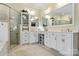 Bright bathroom with double vanity, large mirror, and plenty of storage at 1727 Will Schronce Rd, Lincolnton, NC 28092