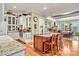 Well-equipped kitchen featuring an island, white cabinets, and granite countertops at 1727 Will Schronce Rd, Lincolnton, NC 28092
