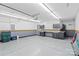 Garage with built-in cabinetry and workspace at 4875 Polo Gate Blvd, Charlotte, NC 28216