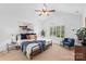 Spacious main bedroom with wood flooring and a large window at 4875 Polo Gate Blvd, Charlotte, NC 28216