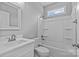 Clean bathroom with a bathtub and a small window at 2620 Craig Ave, Concord, NC 28027