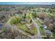 Aerial view showcasing house location and surrounding neighborhood at 3842 22Nd Street Ne Ct, Hickory, NC 28601