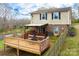 Spacious deck with pergola providing shade and outdoor seating at 3842 22Nd Street Ne Ct, Hickory, NC 28601