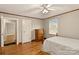 Bright bedroom with hardwood floors and ample closet space at 162 Jennings Rd, Statesville, NC 28625