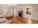 Living room features hardwood floors and a view of the kitchen at 162 Jennings Rd, Statesville, NC 28625