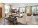 Open concept dining area with seating for four and a view to the living room at 2109 Bayou Trace Dr # Lot 11, Charlotte, NC 28262