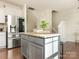 Updated kitchen featuring stainless steel refrigerator and granite countertops at 5526 Whitehawk Hill Rd, Mint Hill, NC 28227