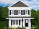 Two-story house with white siding, dark gray accents, and black shutters at 624 W Kerr St, Salisbury, NC 28144