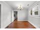 Elegant dining room with hardwood floors and chandelier at 1340 Chester Hwy, York, SC 29745