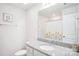 Clean bathroom with granite countertop and shower at 4050 Chelsea Dr, Denver, NC 28037