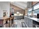 Modern kitchen with gray cabinets and an island at 5017 Celeste Ct, Charlotte, NC 28270