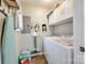 Convenient laundry room with washer, dryer, and storage at 518 Ponderosa Dr, Fort Mill, SC 29707