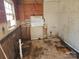 Kitchen needing complete renovation. Damaged floors and walls at 934 Pebble Rd, Rock Hill, SC 29730