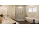 Spa-like bathroom with soaking tub, walk-in shower, and modern fixtures at 0 S Potter Rd, Waxhaw, NC 28173