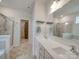 Double vanity bathroom with a large shower and garden tub at 5021 Markfield Ln, Monroe, NC 28110
