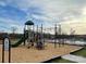 Community playground with playset and nearby pool at 5021 Markfield Ln, Monroe, NC 28110